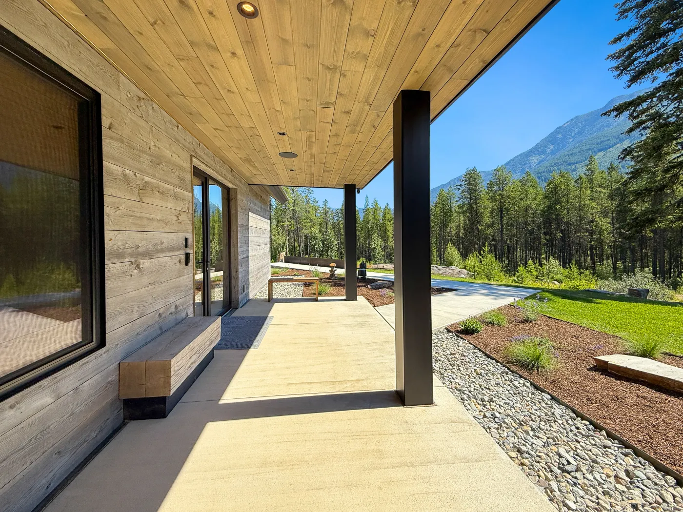 Outdoor living space at Halfmoon Camp