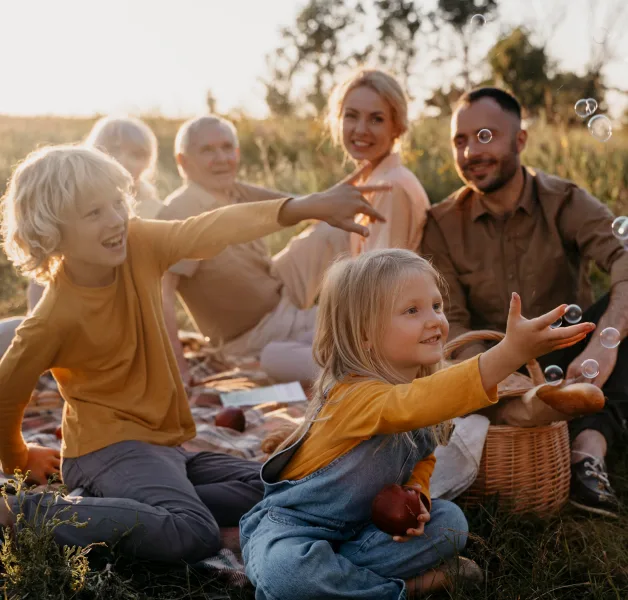 A family reunion gathering at Halfmoon Camp
